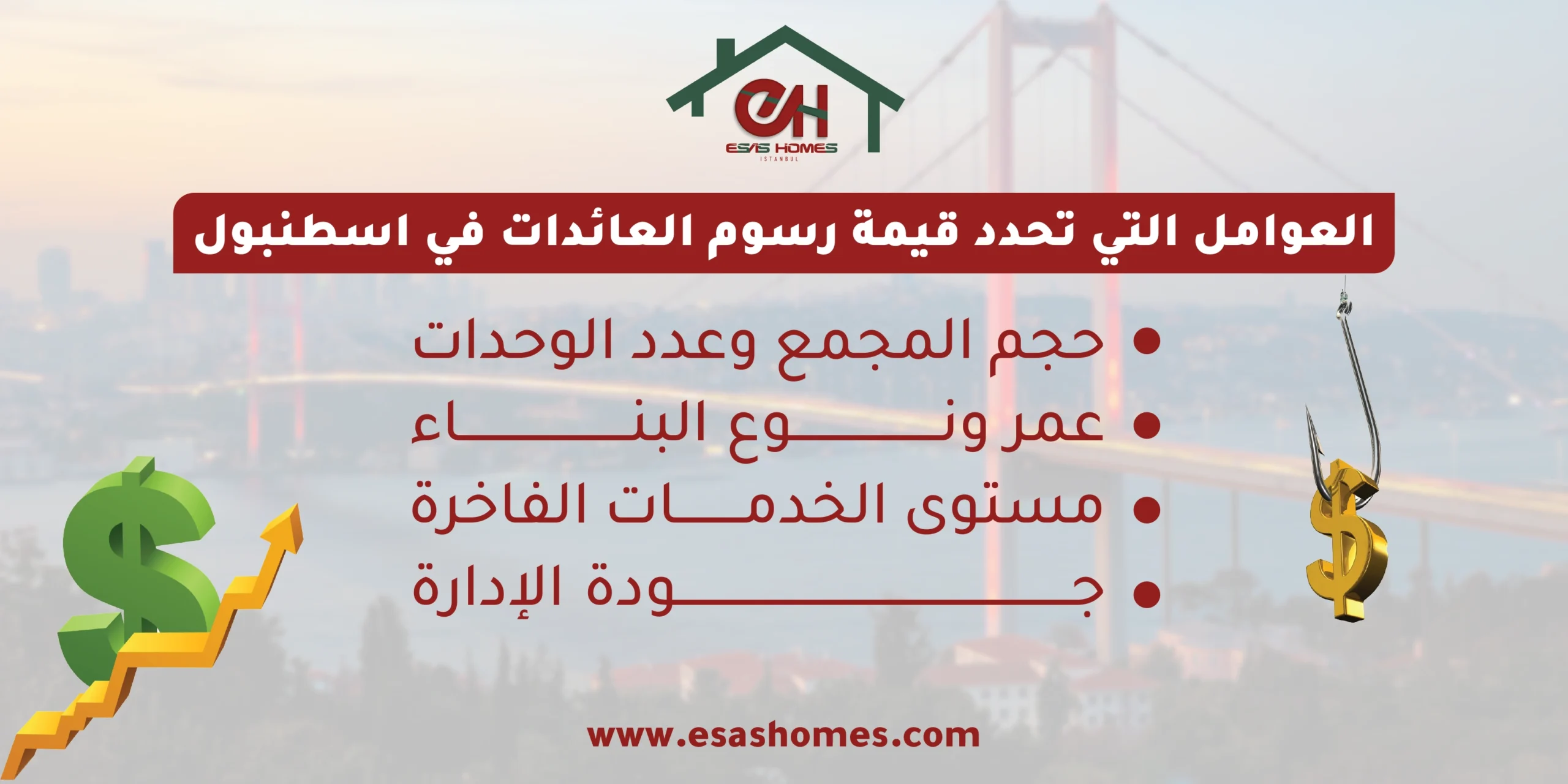 العوامل التي تحدد قيمة عائدا الرسوم في اسطنبول