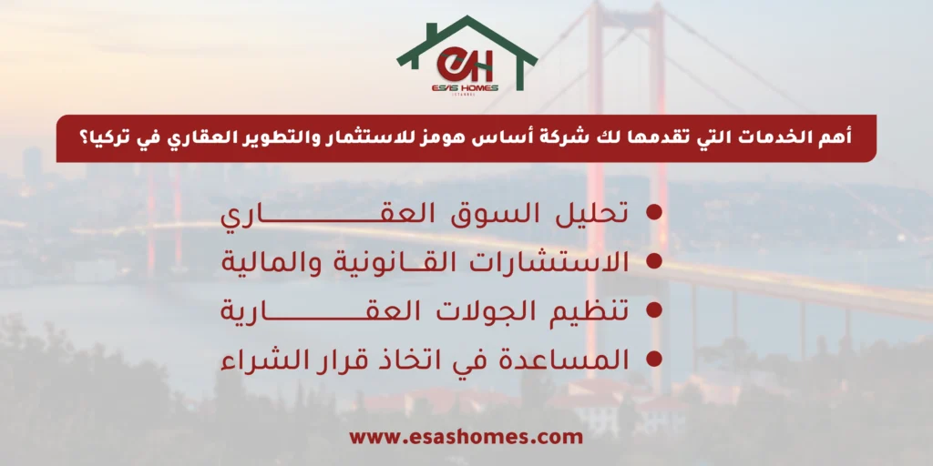 أهم خدمات شركة أساس هومز للاستثمار والتطوير العقاري